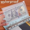 thumbnail image 4 of FloreceBien - Sobre para presupuestos en efectivo con 6 orificios, tamaño A6, transparente, con cremallera, para rotafolios, carpeta de PVC impermeable, bolsa para documentos, 4 of 6