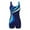 A Navy Blue, variant on TiaoBug Women One Piece Swimsuits Sleeveless Athletic Jumpsuit Swimwear