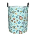 thumbnail image 6 of Lsque Sea Shells 2 pattern Laundry Hamper Basket, Tall Woven Rope Hamper Basket for Clothes, Lightweight Storage Basket, Collapsible Waterproof-Small, 6 of 8