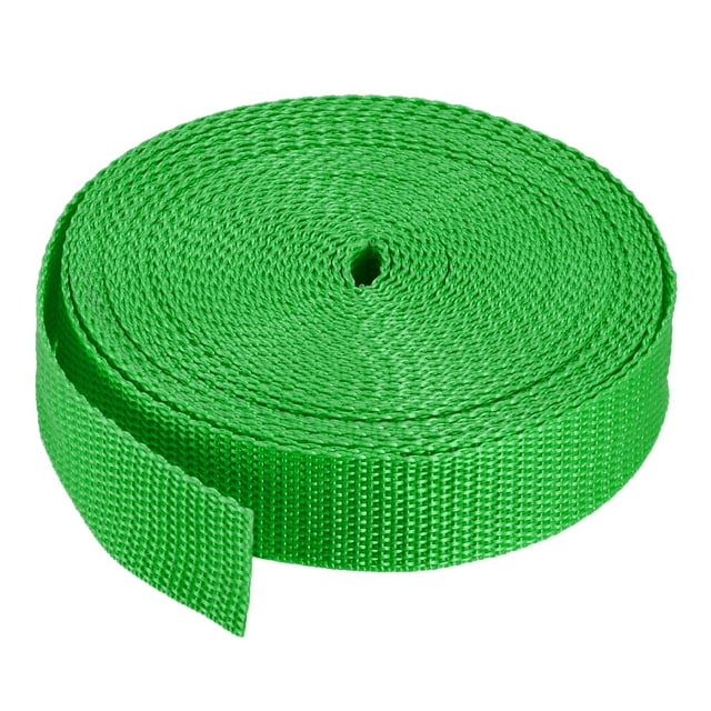 Uxcell Polypropylene Webbing Strap 1" 10 Yards Green Strapping Band