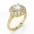 thumbnail image 3 of 2.40 Ct Round Diamond Bridal Rings Solid 18K Yellow Gold, 3 of 6