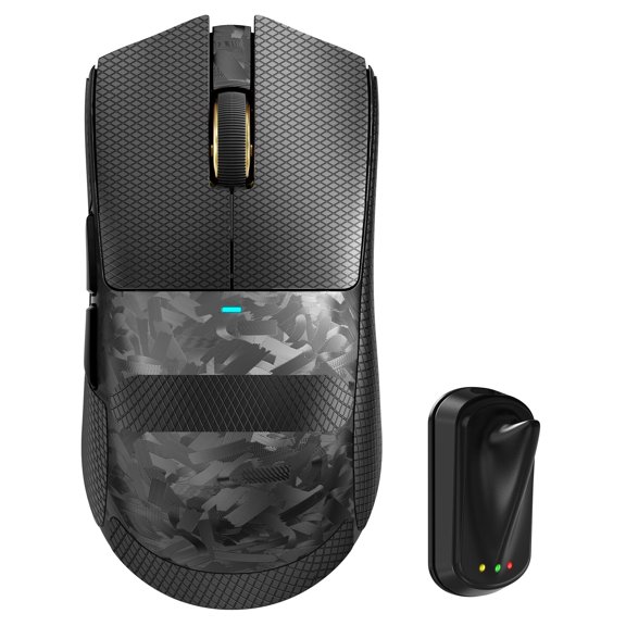 ATTACK SHARK X11Ultra 8K Wireless Gaming Mouse,42000 DPI PAW3950MAX Sensor,59g Carbon Fiber Lightweight,Nordic 54L15 Chip,Tri-Mode BT/2.4G/Wired,100M Clicks Programmable for PC FPS Gaming Black