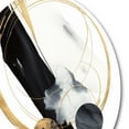 thumbnail image 3 of Designart "Textured Marble Painting III" Abstract Marble Metal Round Wall Art, 3 of 5