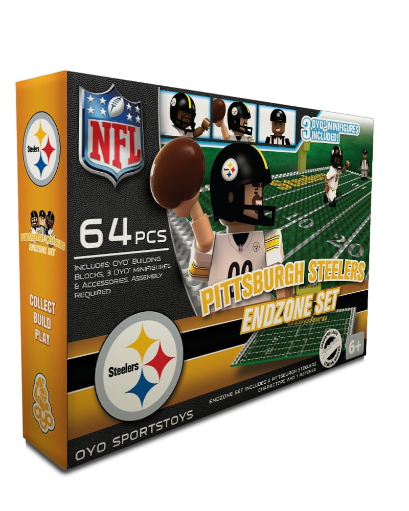 Rettidig Hassy Luftfart OYO Sports 64-Piece NFL End Zone Building Block Set, Pittsburgh Steelers -  Walmart.com
