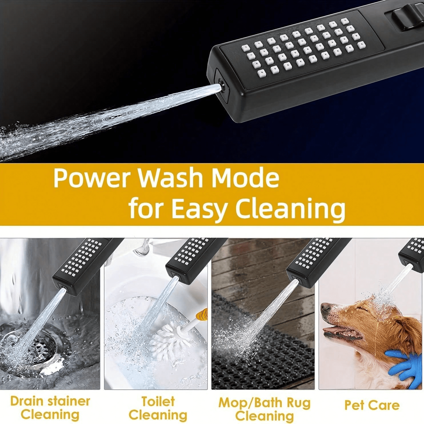 Shower Head with Hose, 8'' High Pressure Rain Shower Head, Handheld Shower Head Combo with 11'' Extension Arm, 2+1 Spray Settings Adjustable Shower Head with Holder, Height/Angle Adjustable