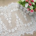 thumbnail image 1 of Lace Fabric Trim Retro Tulle Embroidery Rose Floral Wedding Fabric, 1 of 5