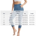 thumbnail image 4 of TaTaai Womens Capri Leggings Printed Stretchy with Pockets High Waist Slim Yoga Trousers Bottoms for Daily Sport, 4 of 8