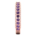 thumbnail image 4 of 1.44 ct Brilliant Round Cut Simulated Alexandrite 14k Rose Gold Eternity Band SZ 9.75, 4 of 6