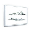 thumbnail image 3 of Designart 'Minimalistic Dark Blue Mountains Landscape' Modern Framed Canvas Wall Art Print, 3 of 5