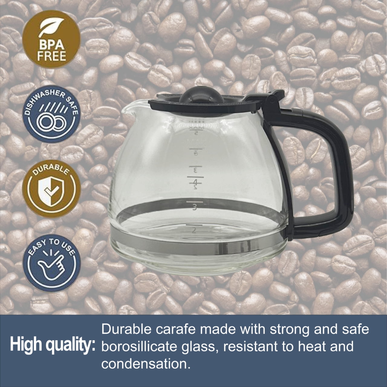 5 Cup Coffee Maker Pot Replacement Compatible with Mr Coffee  Coffee Maker and Gourmia Coffee Maker