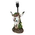 thumbnail image 6 of Rustic Western Cow Skull With Floral Succulents Feathers And Cactus Table Lamp, 6 of 11