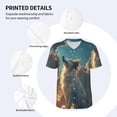 thumbnail image 3 of KLL Starry Sky Cloud Wolf for Men's Baseball Shirts,Short Sleeve Casual Shirts Button Down Shirt for Men Beach Summer Wedding Shirt-Large, 3 of 7
