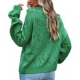 thumbnail image 5 of EFINNY Womens Long Sleeve Knitted Sweater Autumn Winter Solid Color Pullover Sweater, 5 of 8