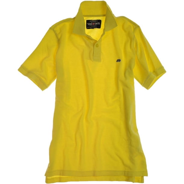 Ecko Unltd. Polo de rugby de color sólido Wallburner para hombre, amarillo, XXX-Large