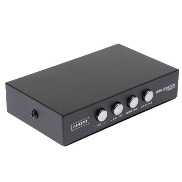 Caja de interruptores de concentrador de manual de 4 puertos USB 2.0 para escáner de impresora
