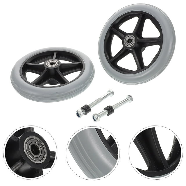 COMPUKAS 2pcs Drive Front Wheels Multi Color Directional Control Stable Ride for Elderly Users
