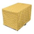 thumbnail image 1 of Yellow Dog Crate Cover, Full and Empty Heart Shapes with Little Dots and Tiny Hearts Pattern, Easy to Use Pet Kennel Cover for Medium Large Dogs, 35" x 23" x 27", Yellow White, by Ambesonne, 1 of 6