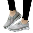 thumbnail image 4 of Siilsaa Womens Walking Sneakers Wide Width Slip-On Sneaker Grey,7.5, 4 of 5