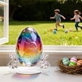 thumbnail image 6 of Colorful Easter Bunny Acrylic Decor - Modern 2D Flat Tabletop Ornament for Living Room, Bedroom, Office Desk, Compact 15cm Festive Home Accent & Spring Gift Idea, 6 of 6
