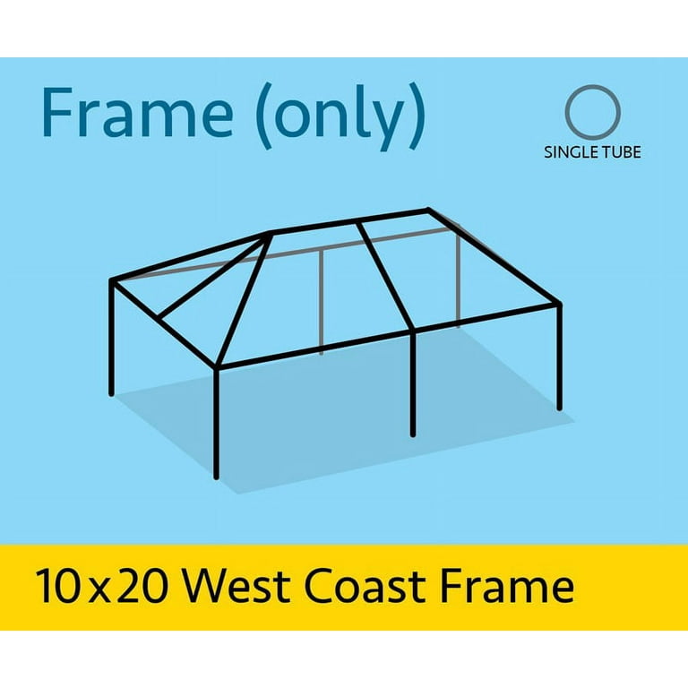 TentandTable Replacement West Coast Tent Frame Only 10 ft x 20 ft