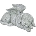 thumbnail image 2 of Lápida con estatua de honor del ángel del perro conmemorativo para mascotas, 25,5 cm, poliresina, piedra antigua ER, 2 of 5