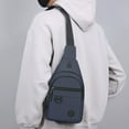 thumbnail image 5 of TACILIP Chest Bag Men Small Backpack New Fashion Casual Large Capacity Waterproof Cloth One Shoulder Diagonals Bag Men Bag Sling Bag Crossbody, Men Gifts, 5 of 6