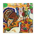 thumbnail image 2 of "Turkeys in Turquoise." - Canvas, 2 of 25