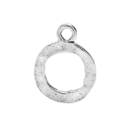 - Nunn Design Toggle Clasp, Hammered Toggle Ring 17.1mm, 1 Piece, Antiqued Silver