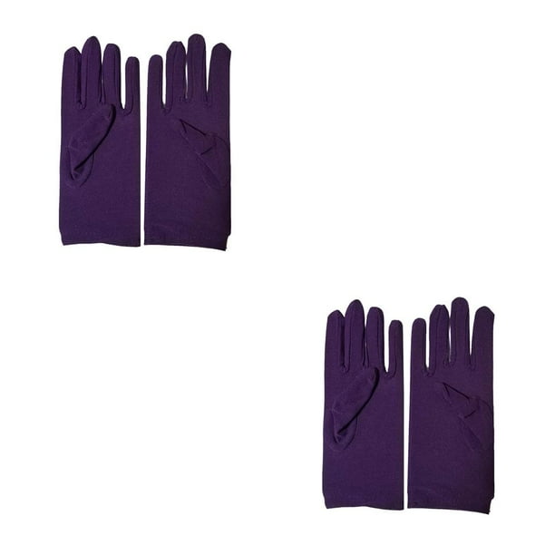 Moyic Guantes de licra para mujer, ropa de mano multicolor, adornos de conducción multifuncionales, protector solar ajustado, fino para Púrpura de uva 2piezas