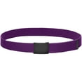 thumbnail image 4 of Falari 2-Pack Canvas Web Belt Fully Adjustable Cut to Fit Golf Belt Flip Top Black Buckle - Black & Dark Purple, 4 of 7