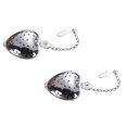 thumbnail image 1 of Oleegame 2PC Sink Drain Filter Cover Loose Teaspoon Of Tea Strainer. Heart Tea Filter. Filter. Fine Mesh Tea Strainer. Stainless Tea Diffuser. Tea, 1 of 9