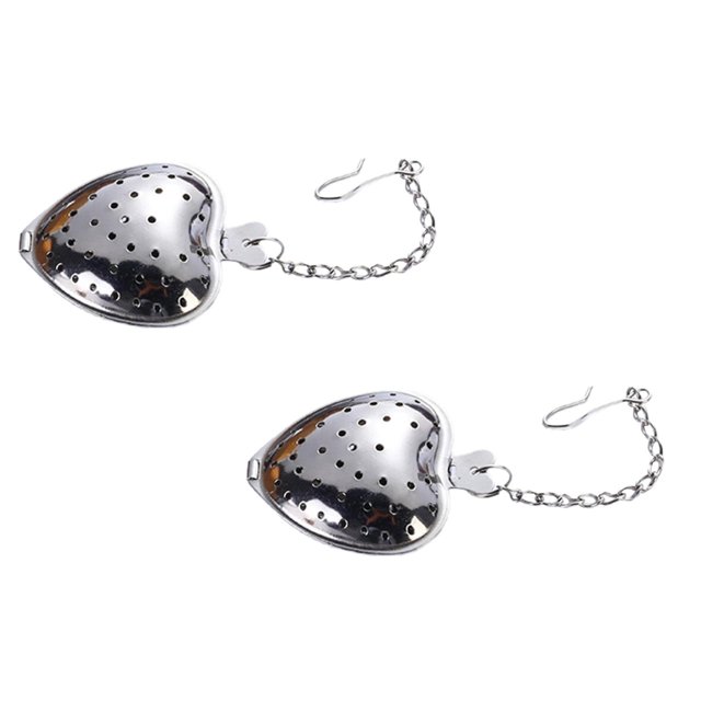 Oleegame 2PC Sink Drain Filter Cover Loose Teaspoon Of Tea Strainer. Heart Tea Filter. Filter. Fine Mesh Tea Strainer. Stainless Tea Diffuser. Tea
