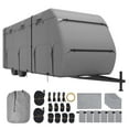 thumbnail image 1 of KFFKFF Travel Trailer Cover, 38-40 ft RV Cover, 4-Layer Non-Woven Fabric Camper Cover, Waterproof, Windproof and Rip-Stop Class A RV Cover, with Storage Bag, 1 of 9