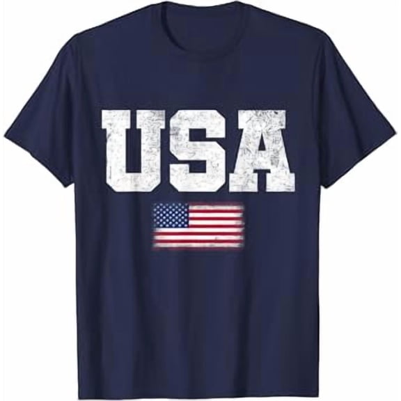 T-Shirt With Usa Men Women Patriotic American Us Flag July 4Th T-Shirt