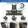 thumbnail image 2 of TAPDRA W10350375 Dishwasher Rack Adjuster Kit Polymer Grey for Whirlpool Kenmore Dishwasher Accessory, 2 of 7