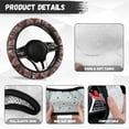 thumbnail image 5 of Uorisanigo Camo Car Steering Wheel Cover 15 Inch Branch Fluffy Steering Wheel Cover for Winter Non Slip Car Steering Wheel Protector for Women Flannel Car Decor for Vehicle Gift for Holiday, 5 of 8