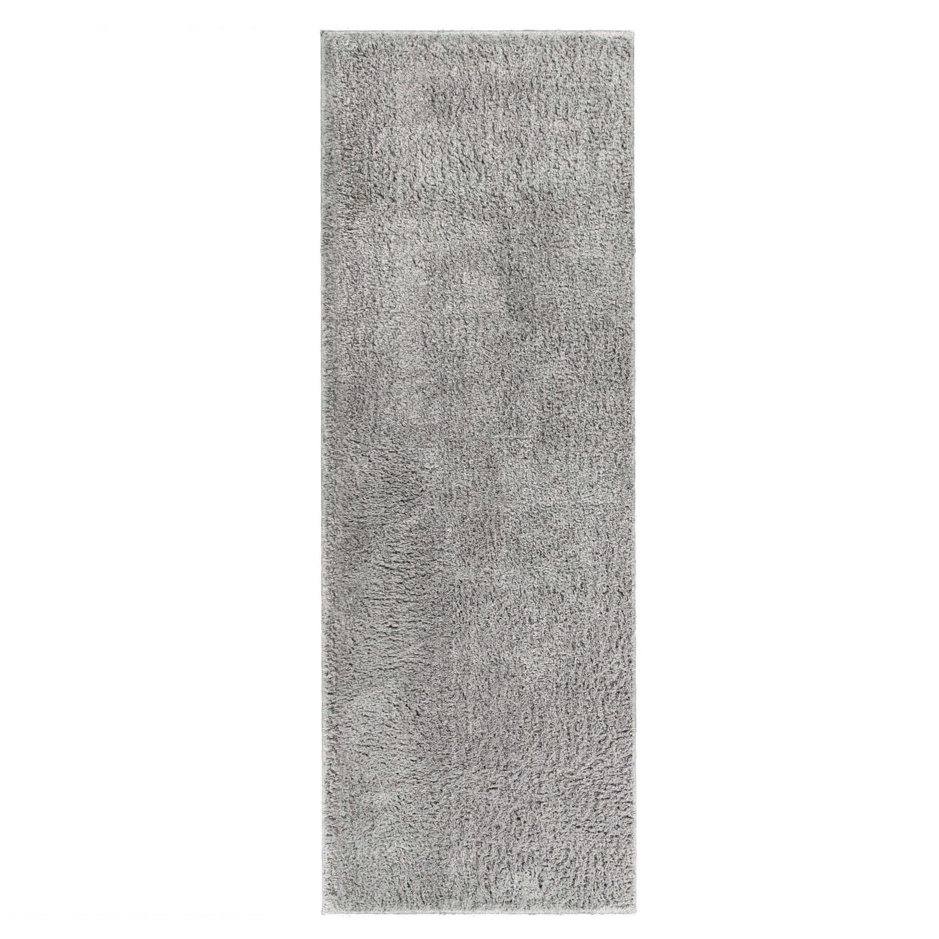 Superior California Shag Non-Slip Indoor Area Rug, 2' 7" x 8', Silver