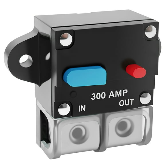 300A Circuit Breaker Resettable with Manual Reset Button 300 Amp Self Recovery Circuit Breaker for Car Audio and Amps Protection