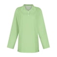 thumbnail image 4 of Pxiakgy Women's Polo Shirts Cotton 3-Button Long Sleeve Collared Tops Summer Cool Shirt Uniform Casual Shirts Women's Short Sleeved Slim Fit Casual Fashion Top Mint Green S, 4 of 5