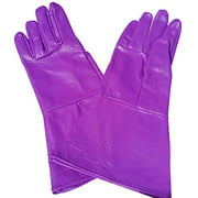 Leather Gauntlet Gloves PURPLE SMALL (sm) long cuff