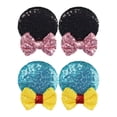 thumbnail image 2 of 5x2 Pares De Pinzas Para El Pelo Con Orejas De Ratón, Bonitas Para Decoración, Halloween, Princesa, Cosplay, Negro Y Azul, 2 of 8