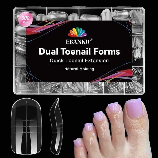 Gel de extensión de polietileno para uñas de dedos, 600 unidades, EBANKU