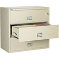 thumbnail image 2 of Phoenix Safe Lateral 44 inch 3-Drawer Fireproof File Cabinet with Key Lock, Water Seal, Putty, LAT3W44P, 2 of 5