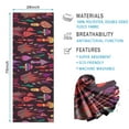 thumbnail image 2 of Colorful Mushroom Fantasy Black Pattern Hot Yoga Mat Towel Non Slip for Hot Yoga - Quick-Drying Yoga Mat Cover with 4 Corner Pockets with Travel Bag - Hot Yoga Towel Non Slip 70"x26", 2 of 6