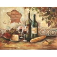 thumbnail image 2 of Gango Home Decor Italian Wine Cheese Grapes Vineyard; 2 - 14" x 11" Stretched Canvases, 2 of 4
