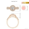 thumbnail image 5 of ANGARA Natural Diamond Floral Halo Engagement Ring in 14K Rose Gold for Women (Size-5mm| Color-I-J| Clarity-I1-I2) | April Birthstone, Anniversary, Jewelry Gift for Women | Natural Diamond Ring, 5 of 10