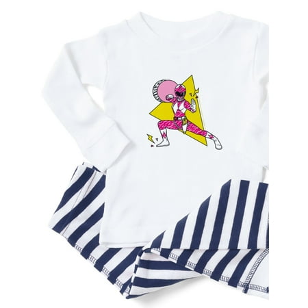 

CafePress - Power Rangers Pink Ranger Defensive - Toddler Long Sleeve Pajama set
