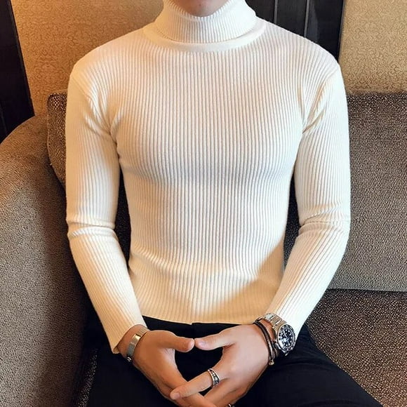 Brand Men Turtleneck Sweaters and Pullovers 2022 New Fashion Knitted Sweater Winter Men Pullover Homme Wool Casual Solid Clothes