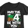 thumbnail image 3 of Star Wars - Yoda May The 4Th - Toddler And Youth Girls Fitted Short Sleeve Tee, 3 of 5