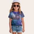 thumbnail image 2 of Toddler Kids Girls Short Sleeve Crew Neck T Shirts 24 Months 2t 3t 4t 5t 6t 7t Summer Soft Cotton Casual Basic Daily Wear Tops Gibobby,4-5 Years ,Sky Blue, 2 of 4